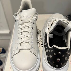 Alexander McQueen White and Black Sneakers